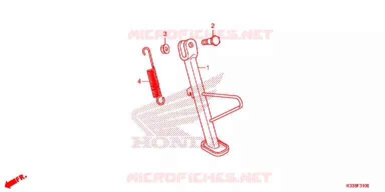 HOOFD STANDAARD/REMPEDAAL Honda MOTO 300 CBR 2017  CBR300RAH