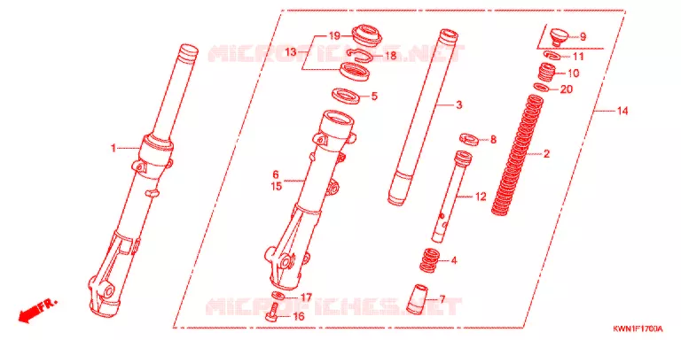 VOOR VORK Honda SCOOTER 125 PCX 2013  WW125EX2D