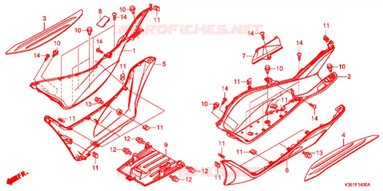 VLOER OPSTAP Honda SCOOTER 125 PCX 2016  WW125F
