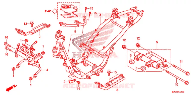 FRAME CHASSIS Honda SCOOTER 150 PCX 2013  WW150D