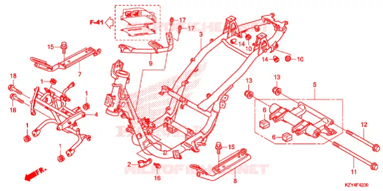 FRAME CHASSIS Honda SCOOTER 150 PCX 2013  WW150D
