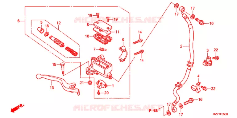 VOOR REM HOOFD CILINDER Honda SCOOTER 150 PCX 2014  WW150E