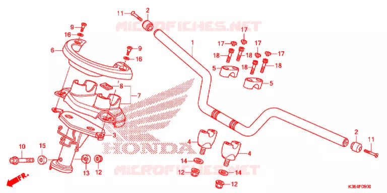 HENDEL PIJP/HENDEL AFDEKKING Honda SCOOTER 150 PCX 2016  WW150F