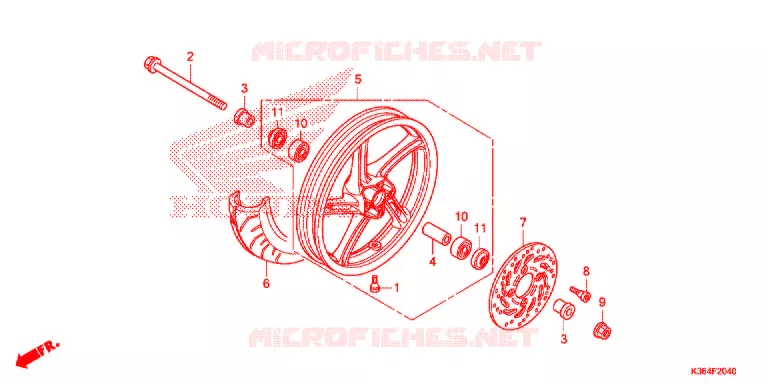 VOOR WIEL Honda SCOOTER 150 PCX 2015  WW150F