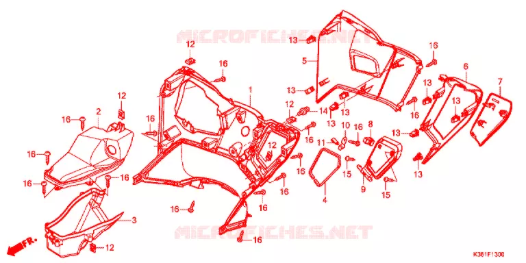 BEENSCHERM Honda SCOOTER 150 PCX 2015  WW150F