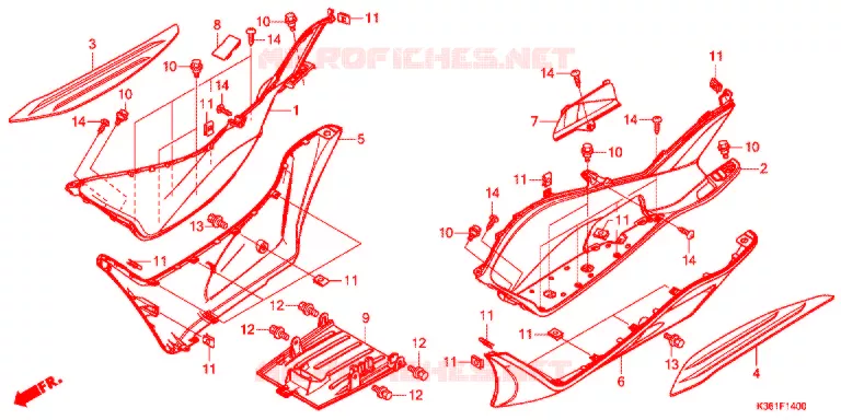 VLOER OPSTAP Honda SCOOTER 150 PCX 2015  WW150F