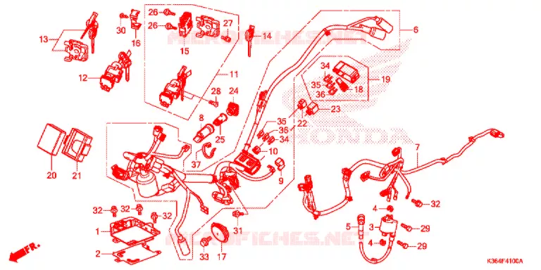 BEDRADINGSBUNDEL/ACCU Honda SCOOTER 150 PCX 2016  WW150G