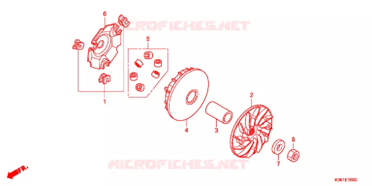 AANDRIJFFACE/ KICKSTARTER SPIL Honda SCOOTER 150 PCX 2015  WW150G