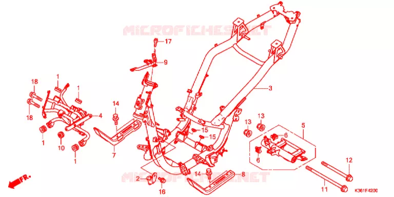 FRAME CHASSIS Honda SCOOTER 150 PCX 2015  WW150G
