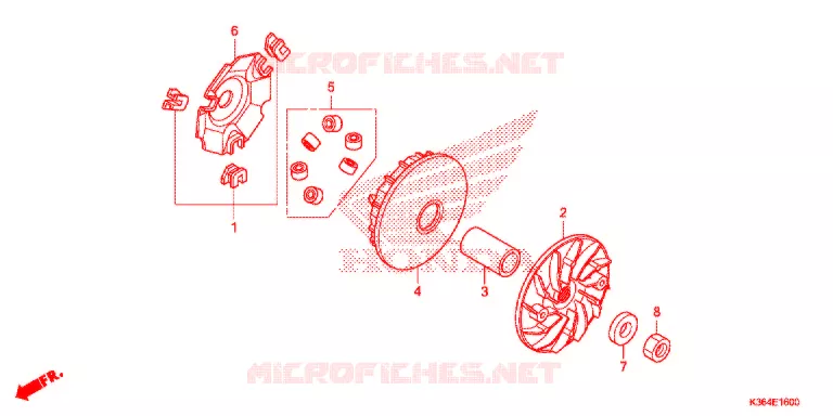AANDRIJFFACE/ KICKSTARTER SPIL Honda SCOOTER 150 PCX 2017  WW150H