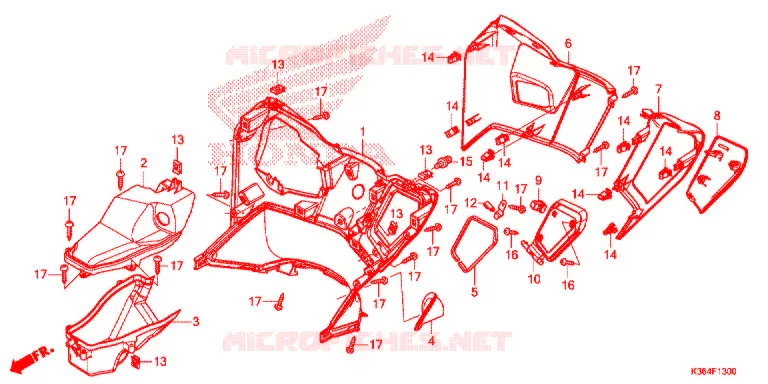 BEENSCHERM Honda SCOOTER 150 PCX 2018  WW150H