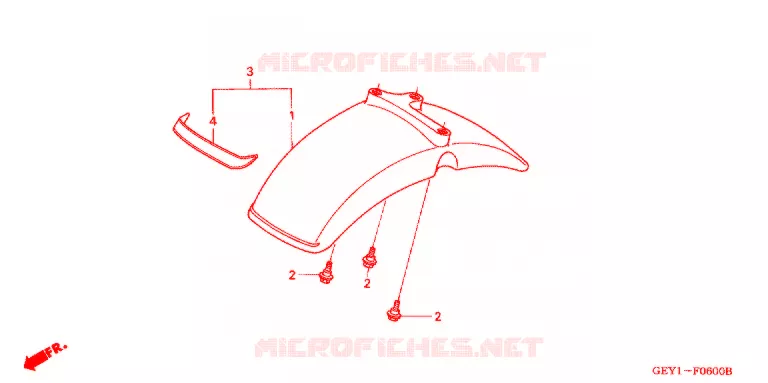 VOORSPATBORD Honda MOTO 100 APE 2005  XZ1004_2J