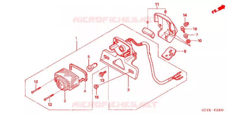 ACHTERLICHT(2) Honda MOTO 100 APE 2008  XZ1008