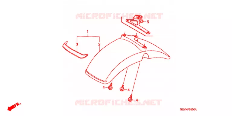 VOORSPATBORD Honda MOTO 100 APE 2008  XZ1008