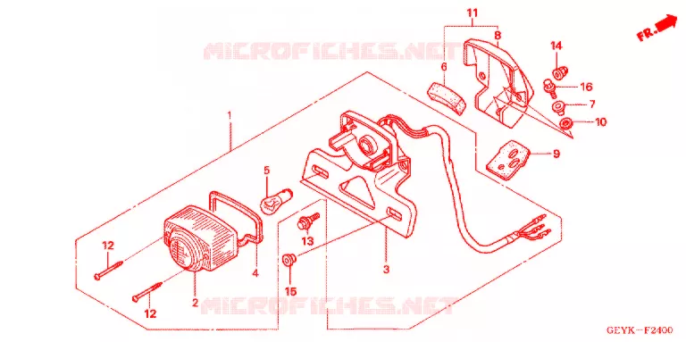 ACHTERLICHT(2) Honda MOTO 100 APE 2016  XZ1009