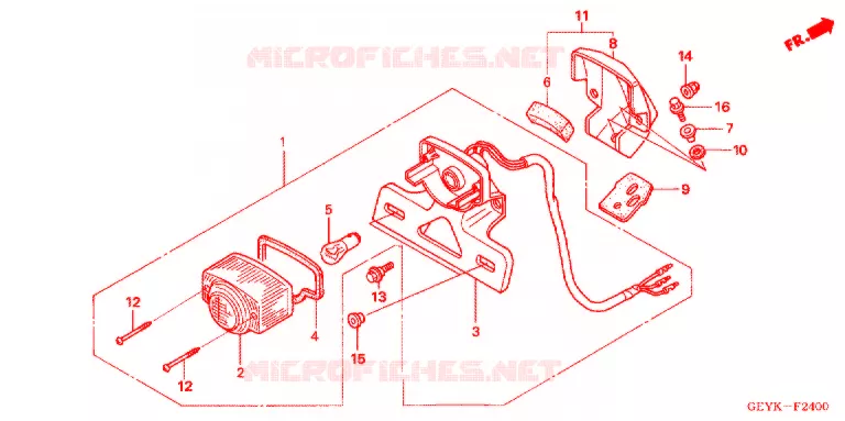 ACHTERLICHT(2) Honda MOTO 100 APE 2012  XZ1009_2J
