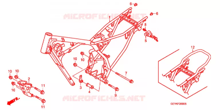 FRAME CHASSIS Honda MOTO 100 APE 2015  XZ1009_2J