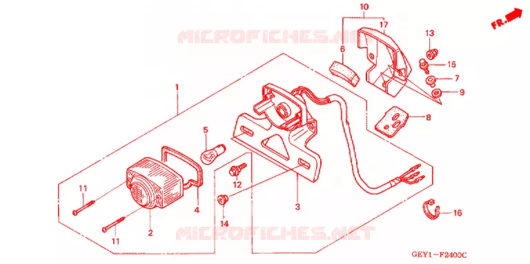 ACHTERLICHT(2) Honda MOTO 50 APE 2001  XZ501_2J