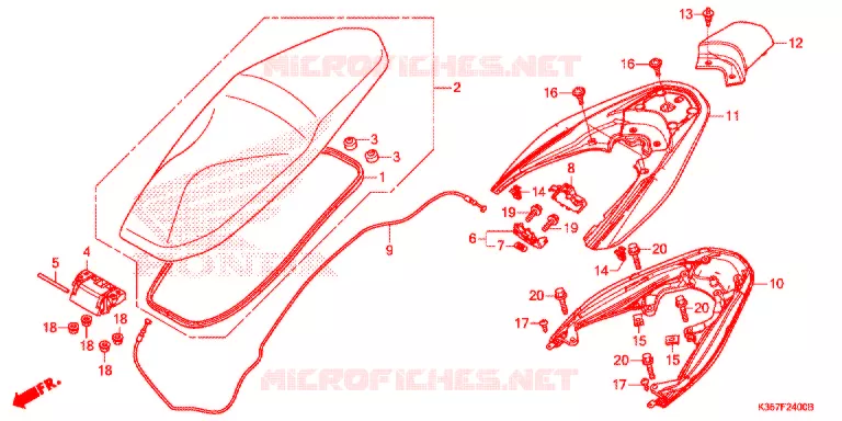 ENKELE ZITTING(2) Honda SCOOTER 125 PCX 2018  WW125EX2H