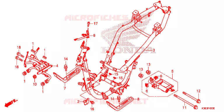 FRAME CHASSIS Honda SCOOTER 150 PCX 2017  WW150EXH