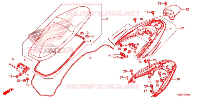 ENKELE ZITTING(2) Honda SCOOTER 150 PCX 2017  WW150SH