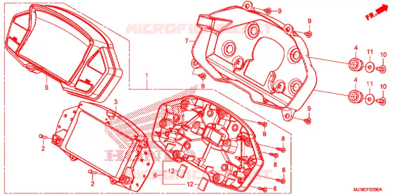 COMBINATIEMETER Honda MOTO 800 CROSSRUNNER 2019  VFR800XH