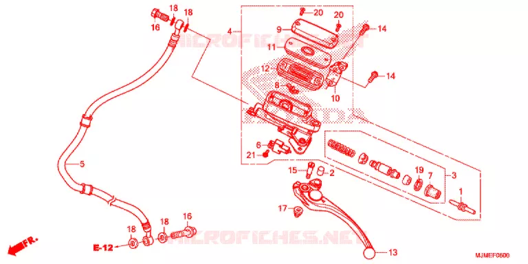 VOORREM HOOFDCILINDER Honda MOTO 800 CROSSRUNNER 2019  VFR800XH