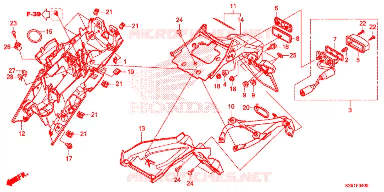 ACHTER STROOMLIJNKAP Honda MOTO 125 GROM 2018  MSX125H_TH