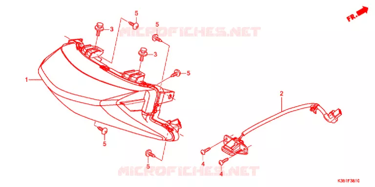 ACHTERSPATBORD  Honda SCOOTER 125 PCX 2016  WW125G