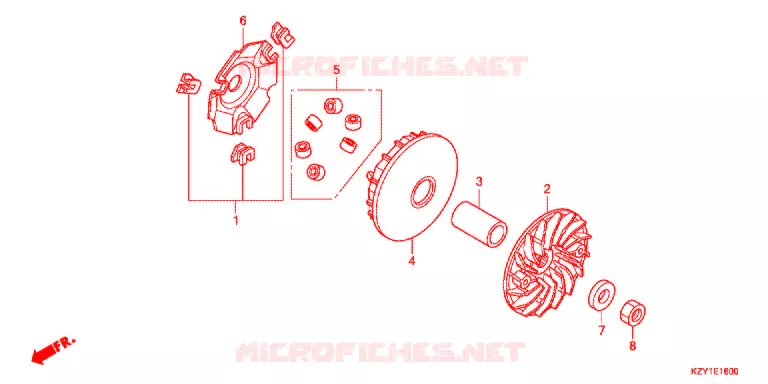 AANDRIJFFACE/ KICKSTARTER SPIL Honda SCOOTER 150 PCX 2014  WW150E