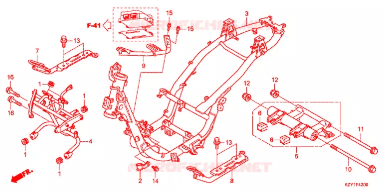 FRAME CHASSIS Honda SCOOTER 150 PCX 2014  WW150E