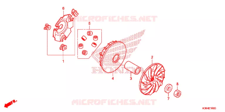 AANDRIJFFACE/ KICKSTARTER SPIL Honda SCOOTER 150 PCX 2017  WW150H