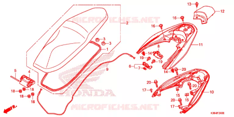 ENKELE ZITTING(2) Honda SCOOTER 150 PCX 2017  WW150H