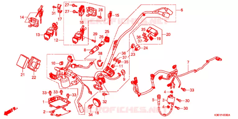 BEDRADINGSBUNDEL/ACCU Honda SCOOTER 150 PCX 2017  WW150H