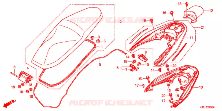 ENKELE ZITTING(2) Honda SCOOTER 150 PCX 2017  WW150H