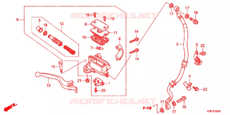 VOOR REM HOOFD CILINDER Honda SCOOTER 150 PCX 2017  WW150J