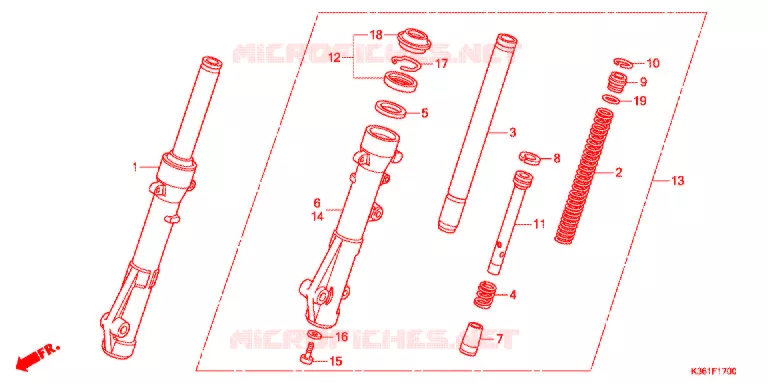VOOR VORK Honda SCOOTER 150 PCX 2017  WW150SH