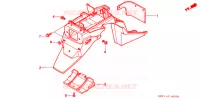 ACHTER STROOMLIJNKAP voor Honda WW 50 TOPIC FLEX 1995