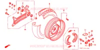ACHTER WIEL voor Honda WW 50 TOPIC FLEX 1995