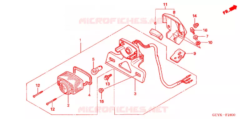 ACHTERLICHT(2) Honda MOTO 50 APE 2013  XZ509