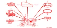 EMBLEEM/STREEP (MONKEY) (Z50JB/JC/JE/JF) voor Honda GORILLA 50 TYPE 6 1987