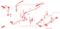 PEDAAL/KICKSTARTER ARM voor Honda GORILLA 50 TYPE 6 1987