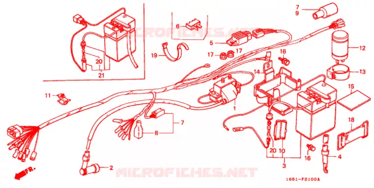 BEDRADINGSBUNDEL/ACCU (1) Honda MOTO 50 MONKEY 1990  Z50JL_M