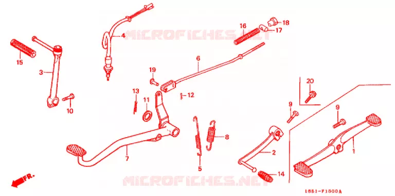 PEDAAL/KICKSTARTER ARM Honda MOTO 50 MONKEY 1990  Z50JL_M