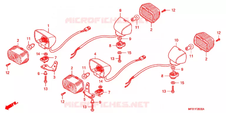 KNIPPERLICHT(2) Honda MOTO 400 XR 2007  XR4007