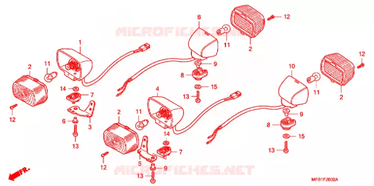 KNIPPERLICHT(2) Honda MOTO 400 XR 2008  XR4008