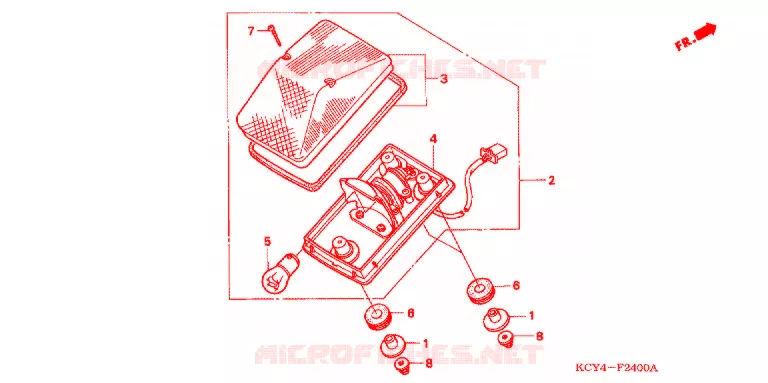 ACHTERLICHT(2) Honda MOTO 400 XR 2002  XR400R2