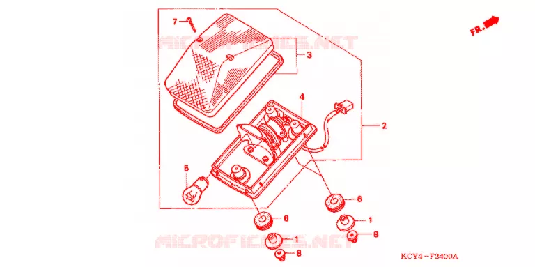 ACHTERLICHT(2) Honda MOTO 400 XR 2003  XR400R3