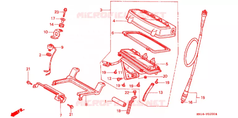 COMBINATIEMETER Honda MOTO 600 XR 2000  XR600RY