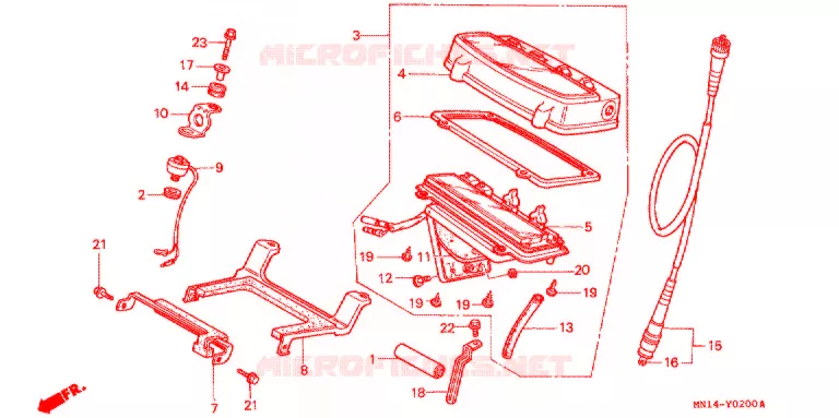 COMBINATIEMETER Honda MOTO 600 XR 2000  XR600RY